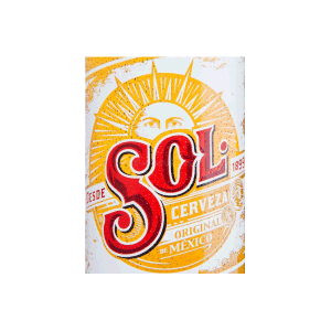 Sol sold by Maison Caurette, later Rawlings Voight London. Daryl Geary sold and marketed Sol Beer. A classic graphic design and a great brand.